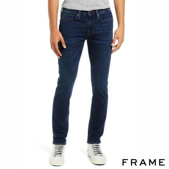 FRAME Denim **NWT**  L'Homme Skinny Jean - Blue Fin - Picture 1 of 12